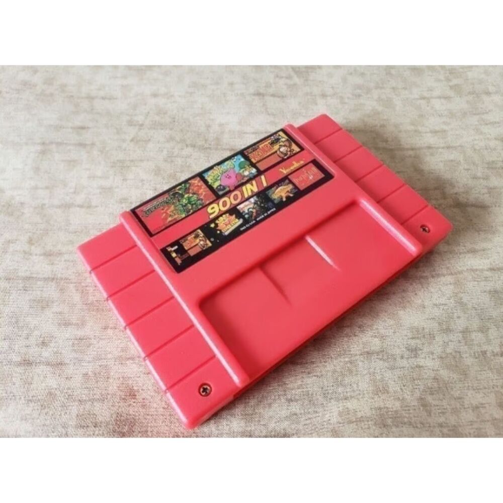 Super Nintendo 900 in 1 Multi Video Game Cartridge only SNES Retro Gaming